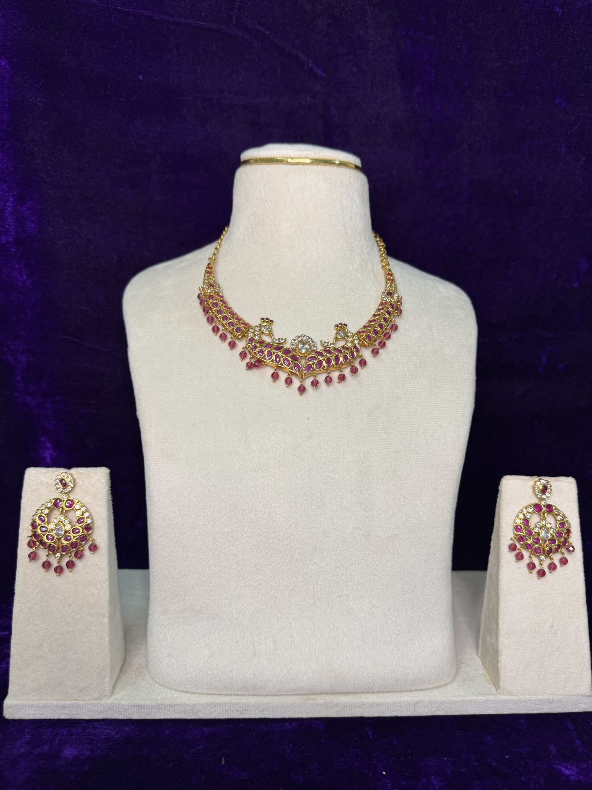 SSCH013 red kemp stone choker